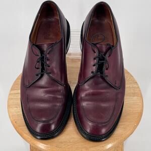 Allen Edmonds Brentwood Shoes Mens 9.5 E Brown Leather Derby Dress Made USA